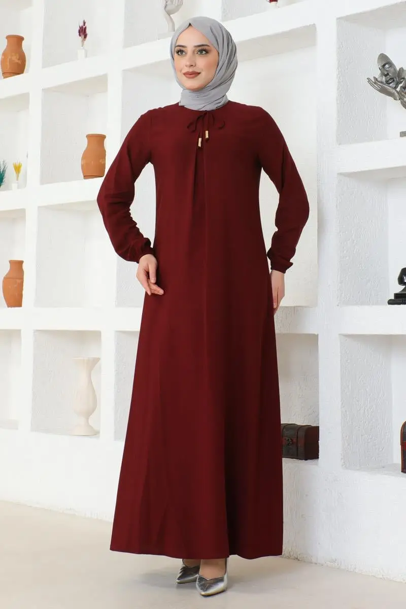 A Pile Viskon Elbise-detail