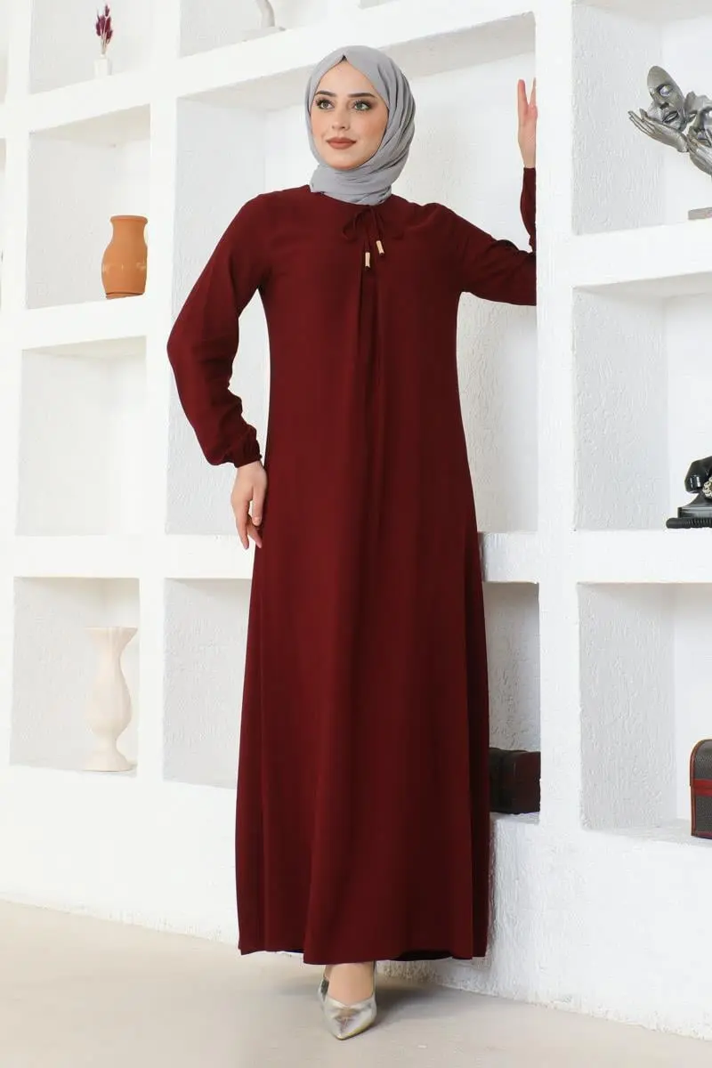 A Pile Viskon Elbise-detail