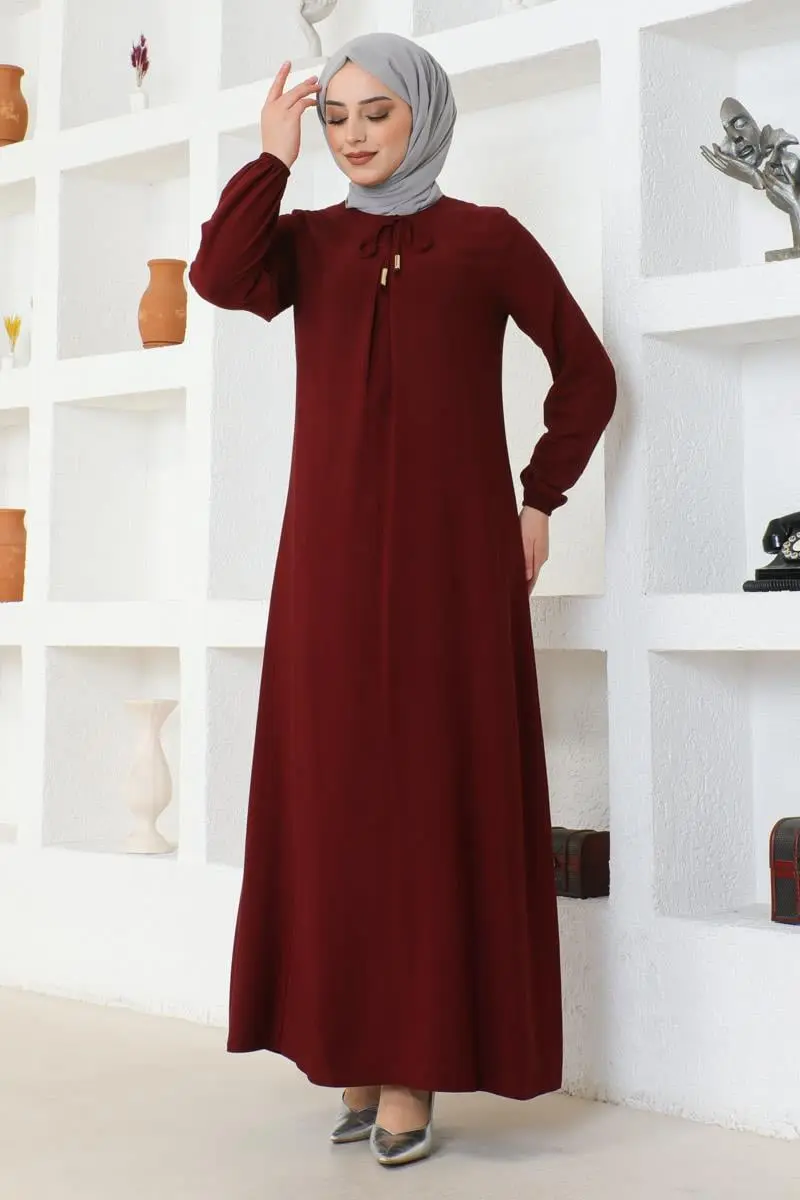 A Pile Viskon Elbise-detail