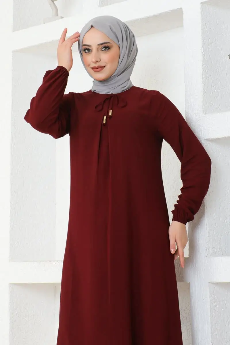 A Pile Viskon Elbise-detail