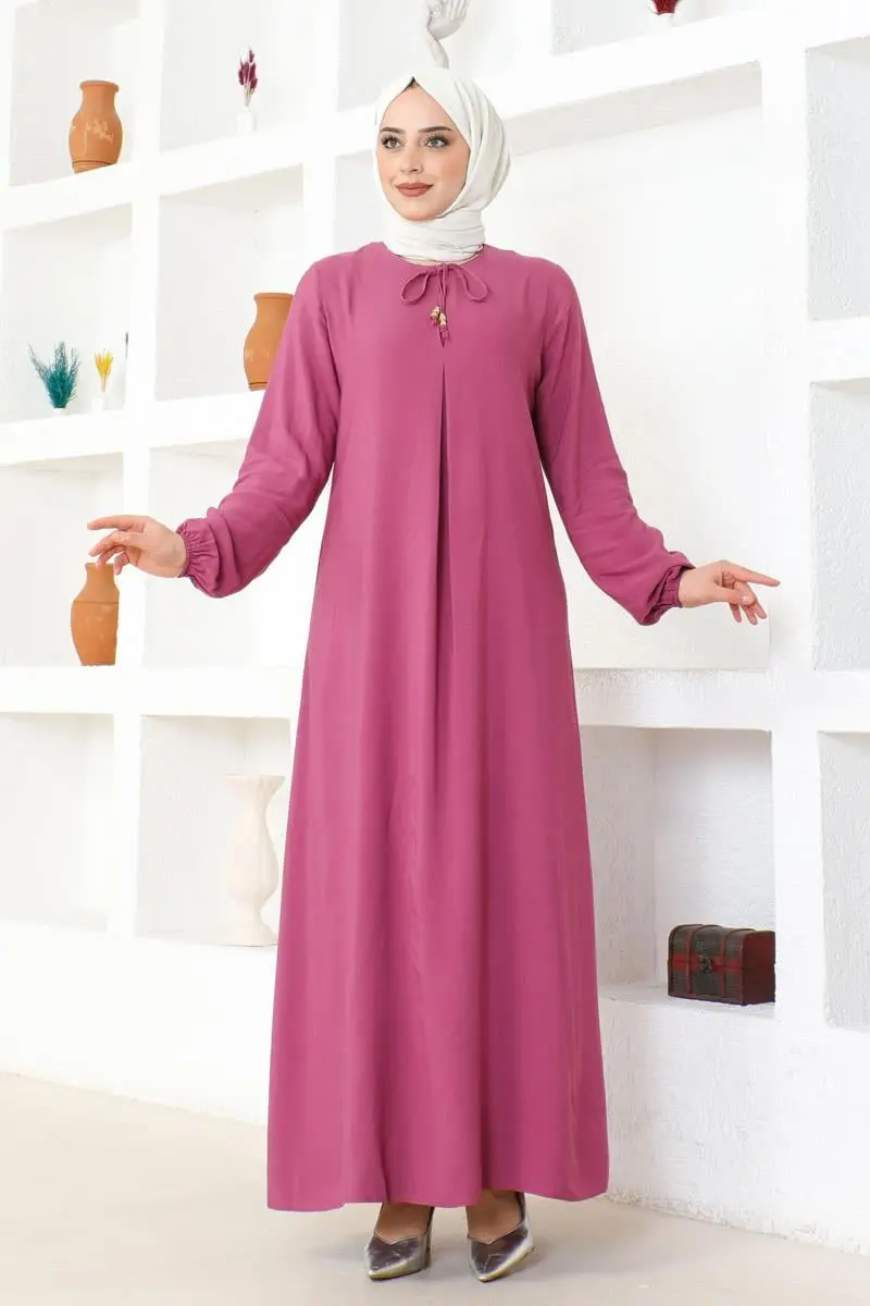 A Pile Viskon Elbise-detail