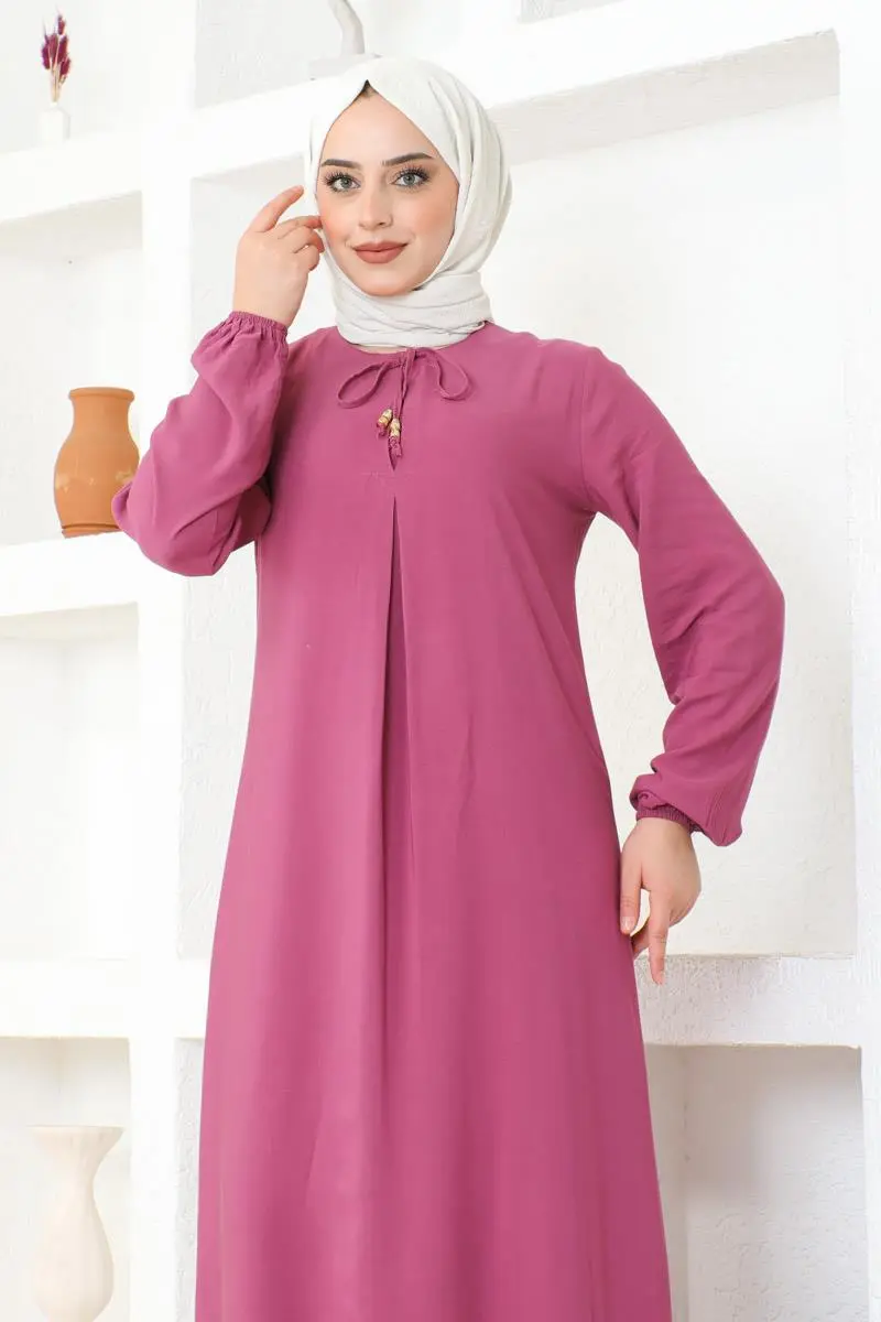 A Pile Viskon Elbise-detail