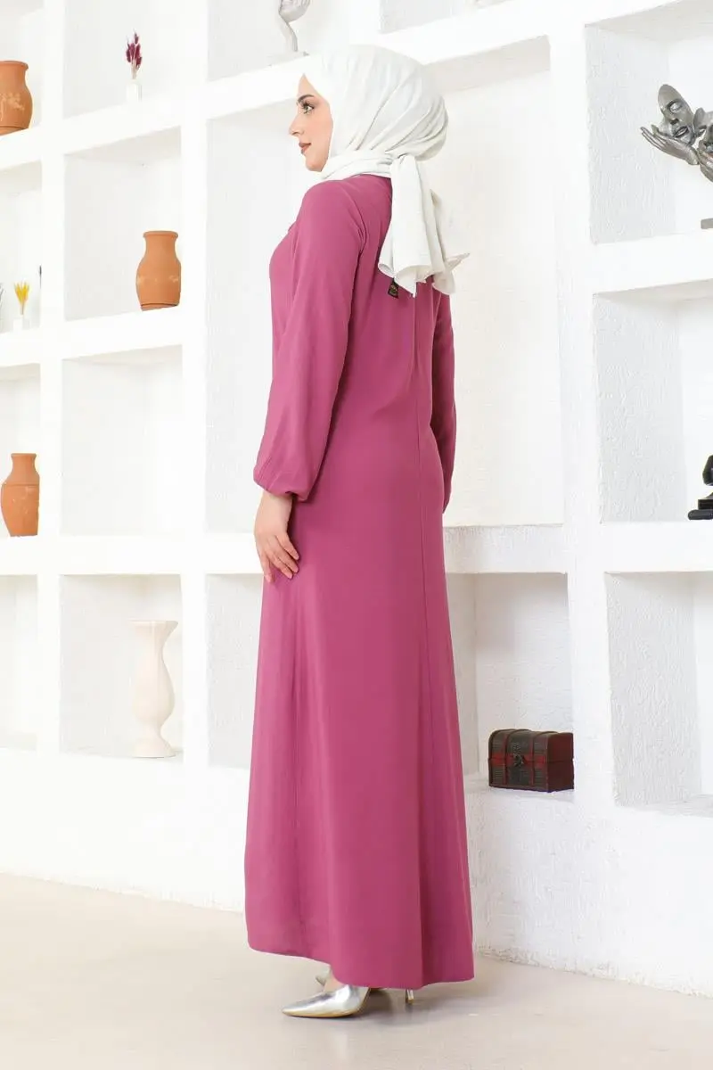 A Pile Viskon Elbise-detail