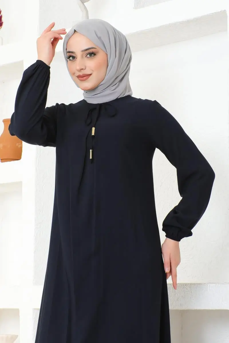 A Pile Viskon Elbise-detail