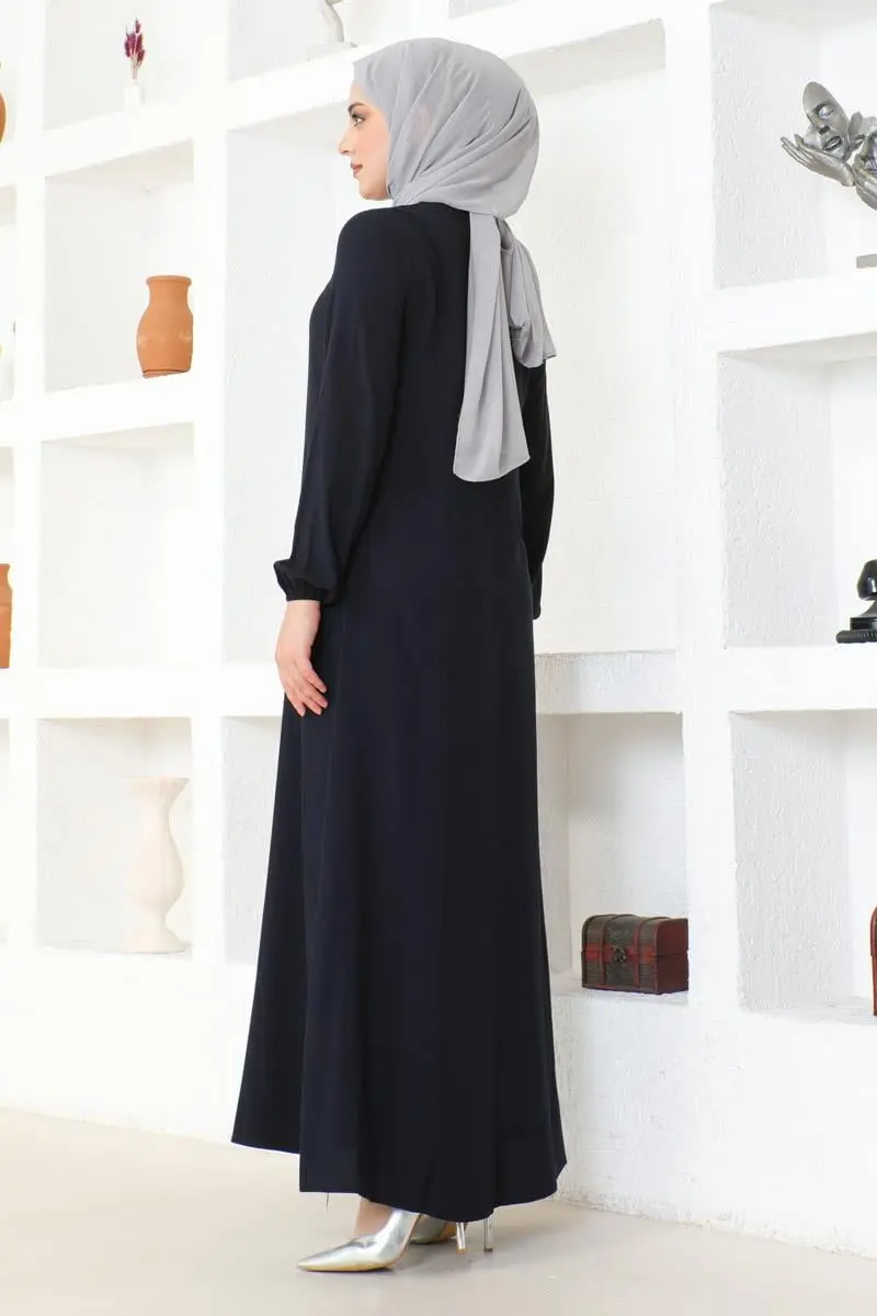 A Pile Viskon Elbise-detail