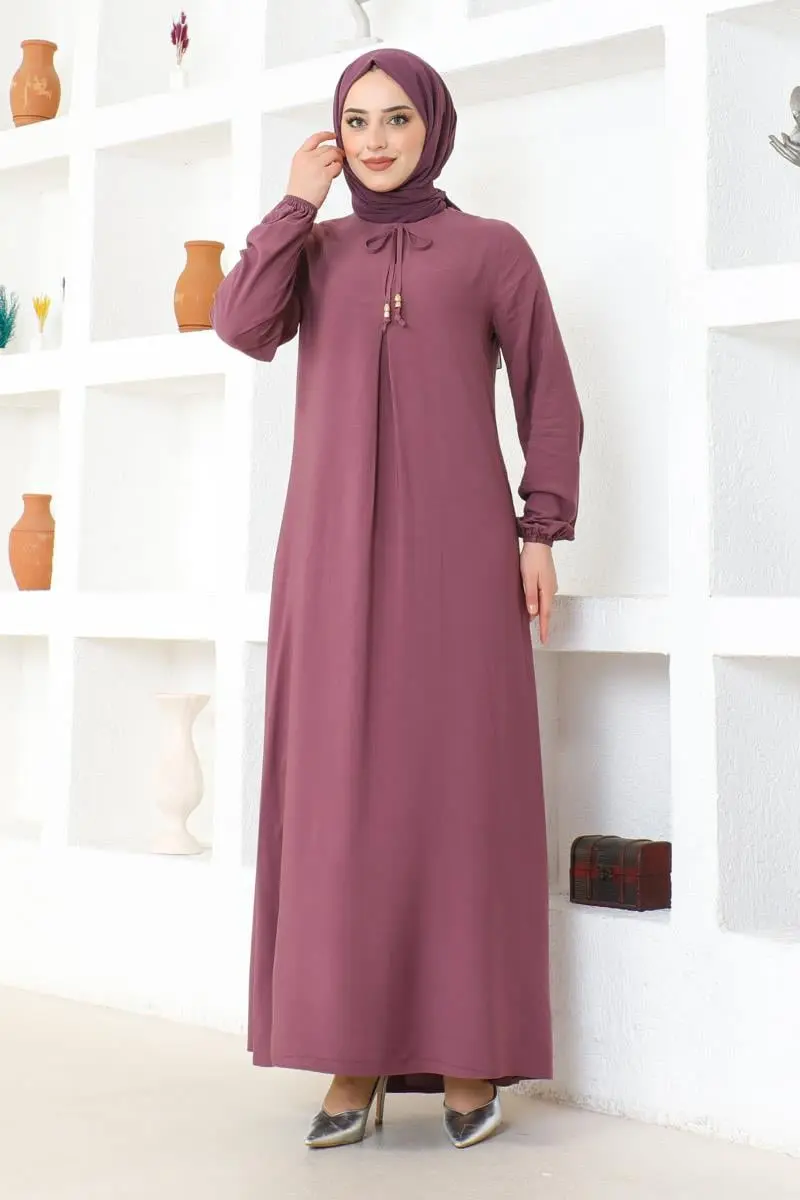 A Pile Viskon Elbise-detail