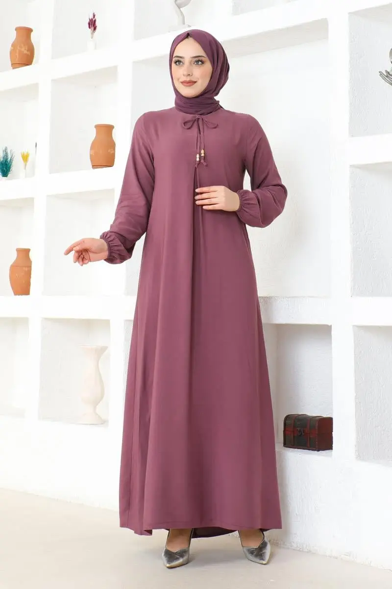 A Pile Viskon Elbise-detail