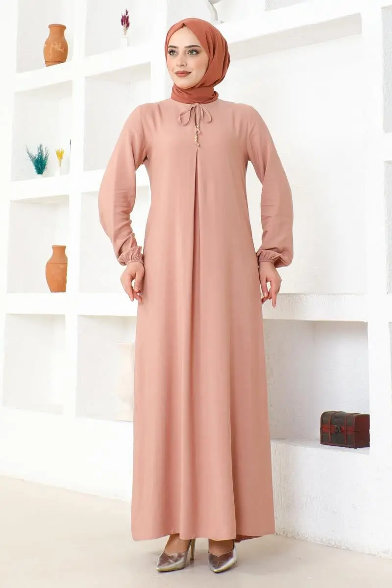 A Pile Viskon Elbise-detail