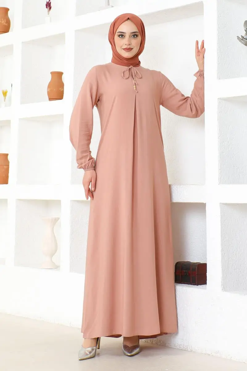 A Pile Viskon Elbise-detail