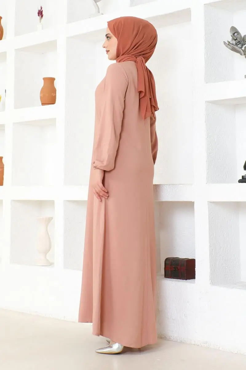 A Pile Viskon Elbise-detail