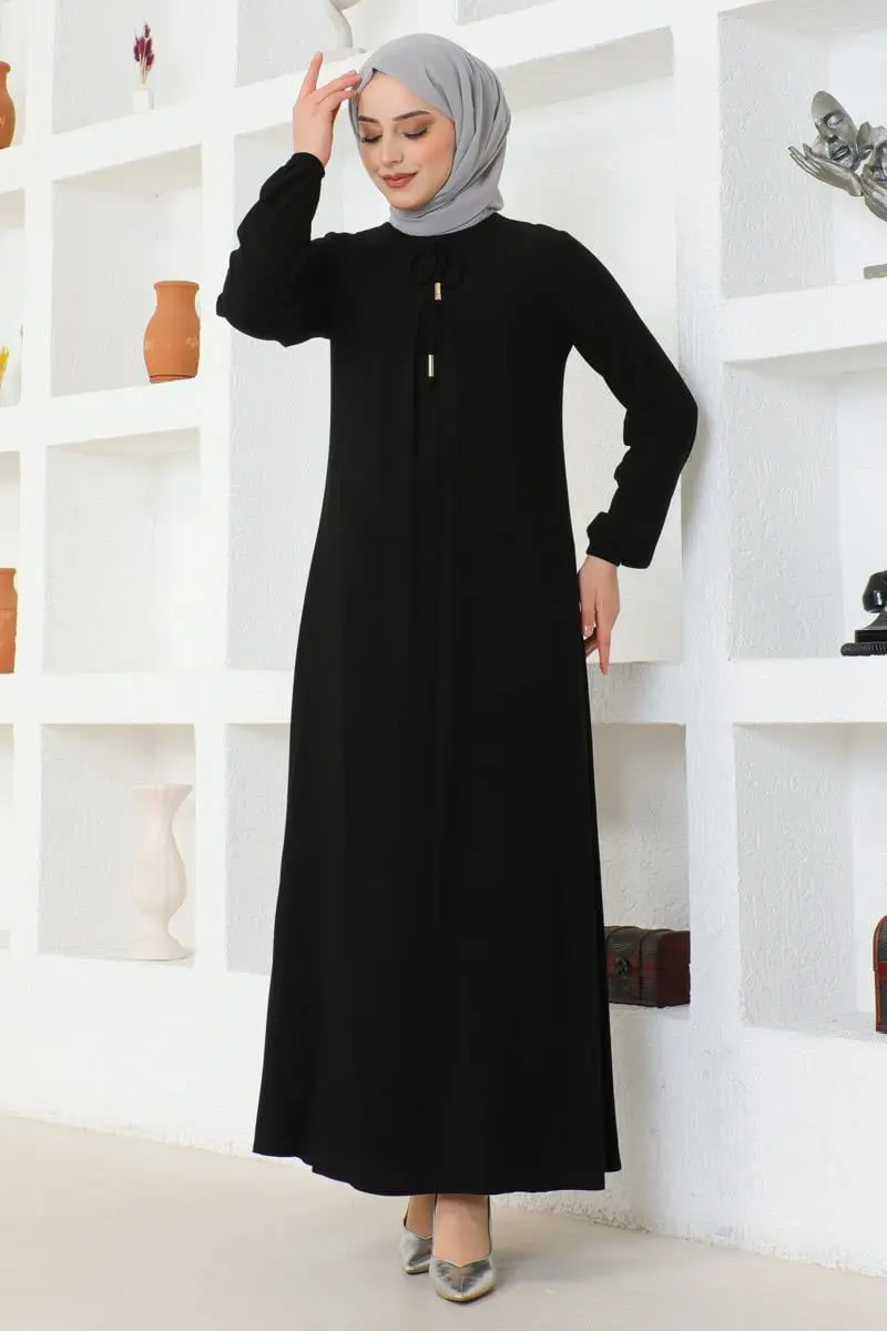 A Pile Viskon Elbise-detail