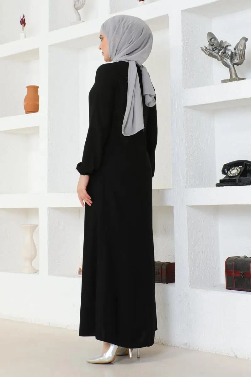 A Pile Viskon Elbise-detail