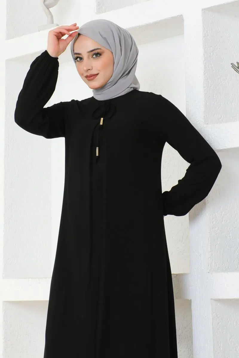 A Pile Viskon Elbise-detail