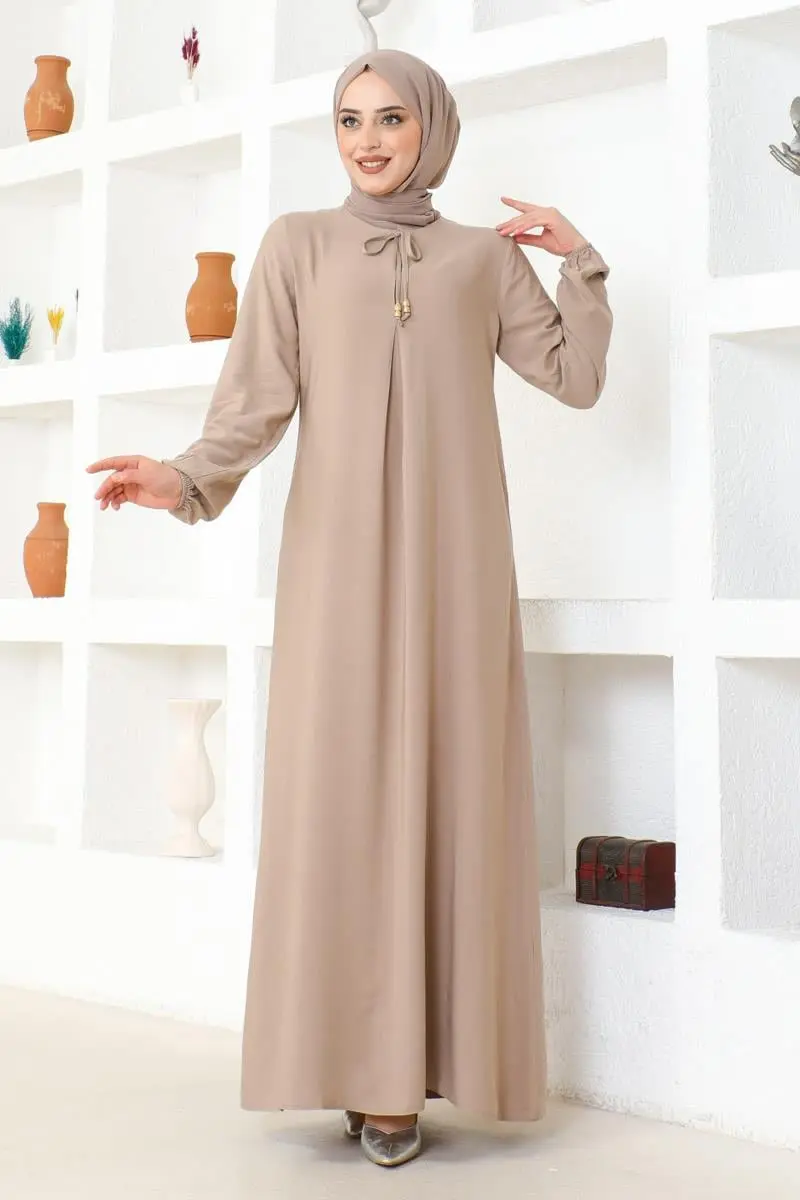 A Pile Viskon Elbise-detail