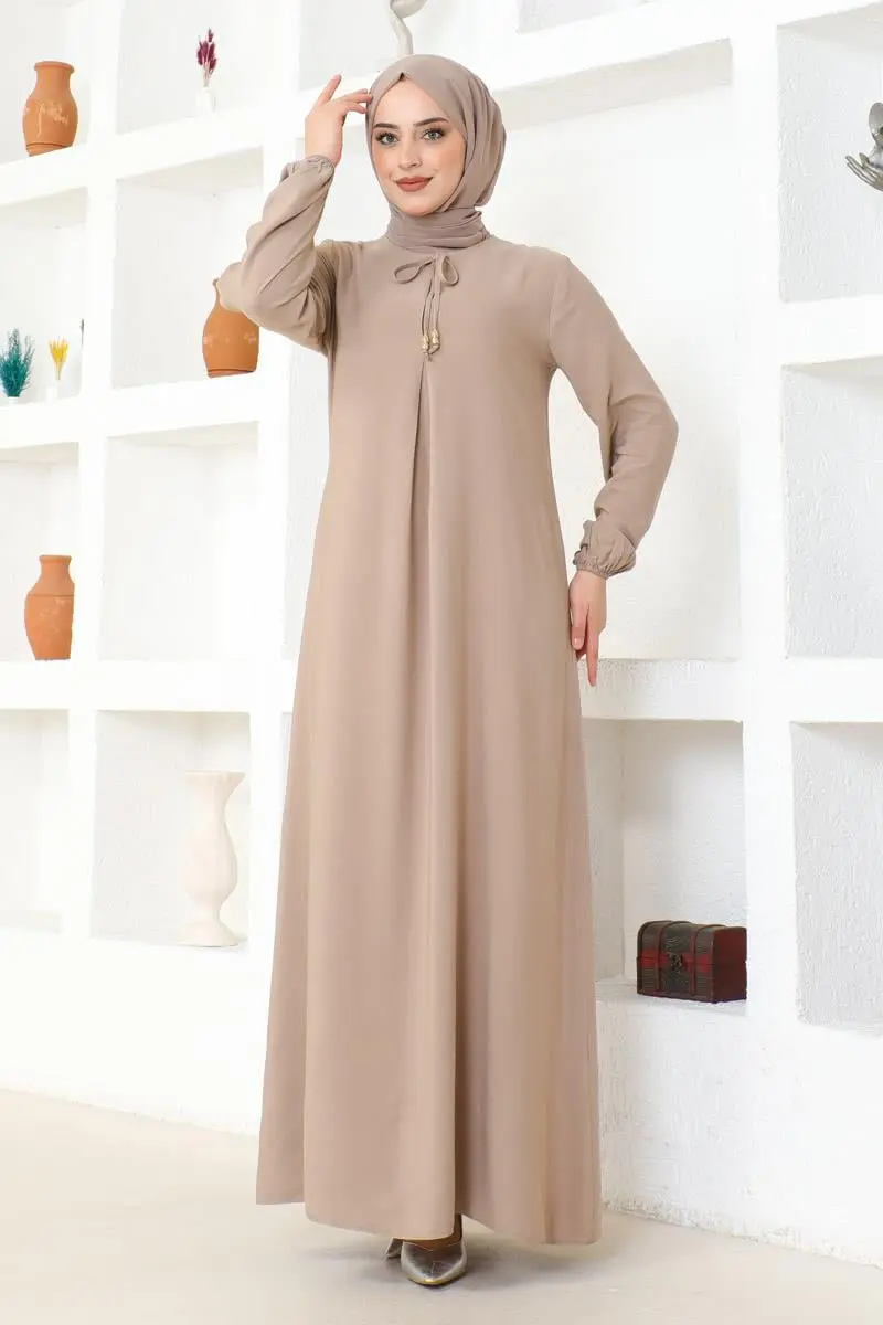 A Pile Viskon Elbise-detail