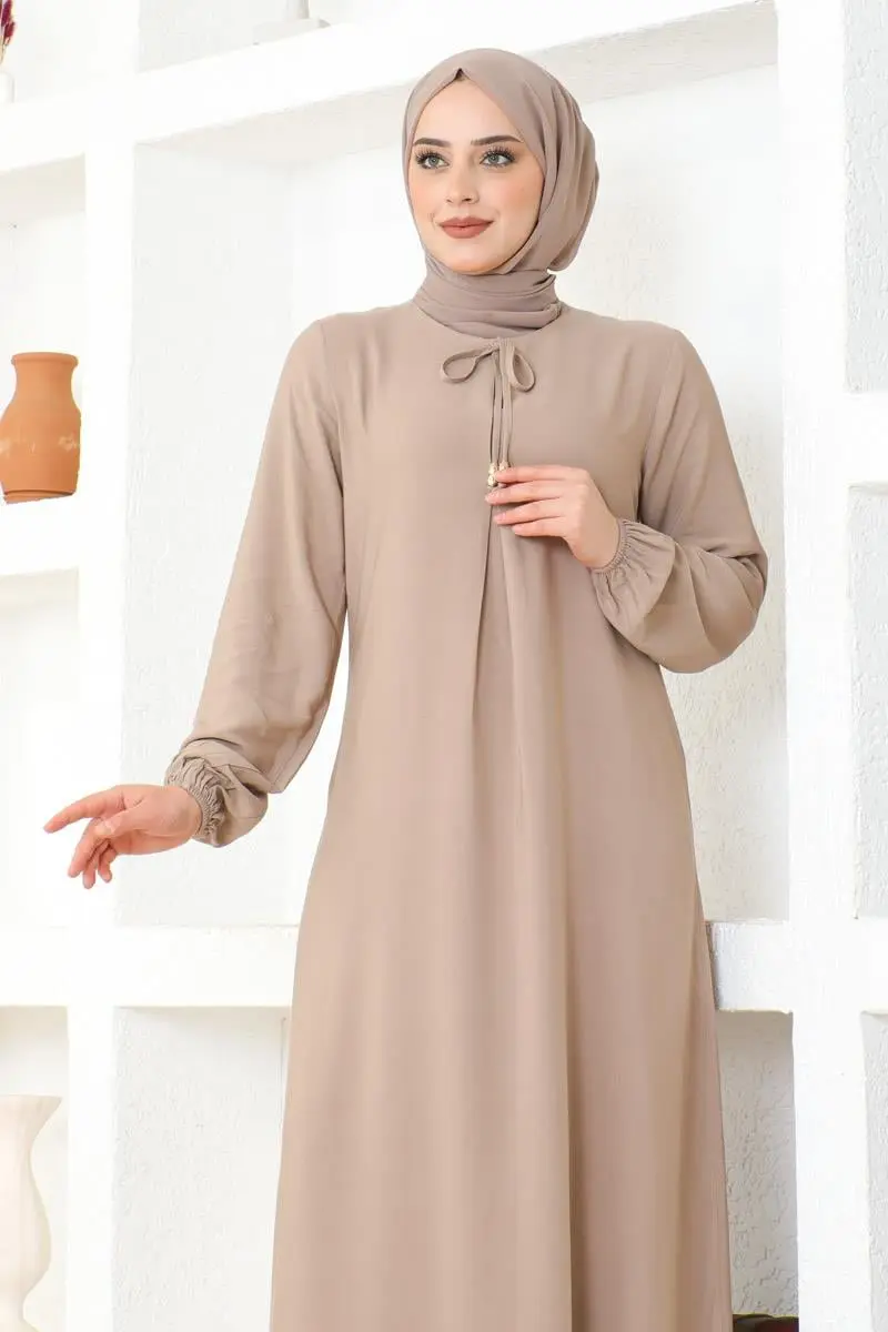 A Pile Viskon Elbise-detail