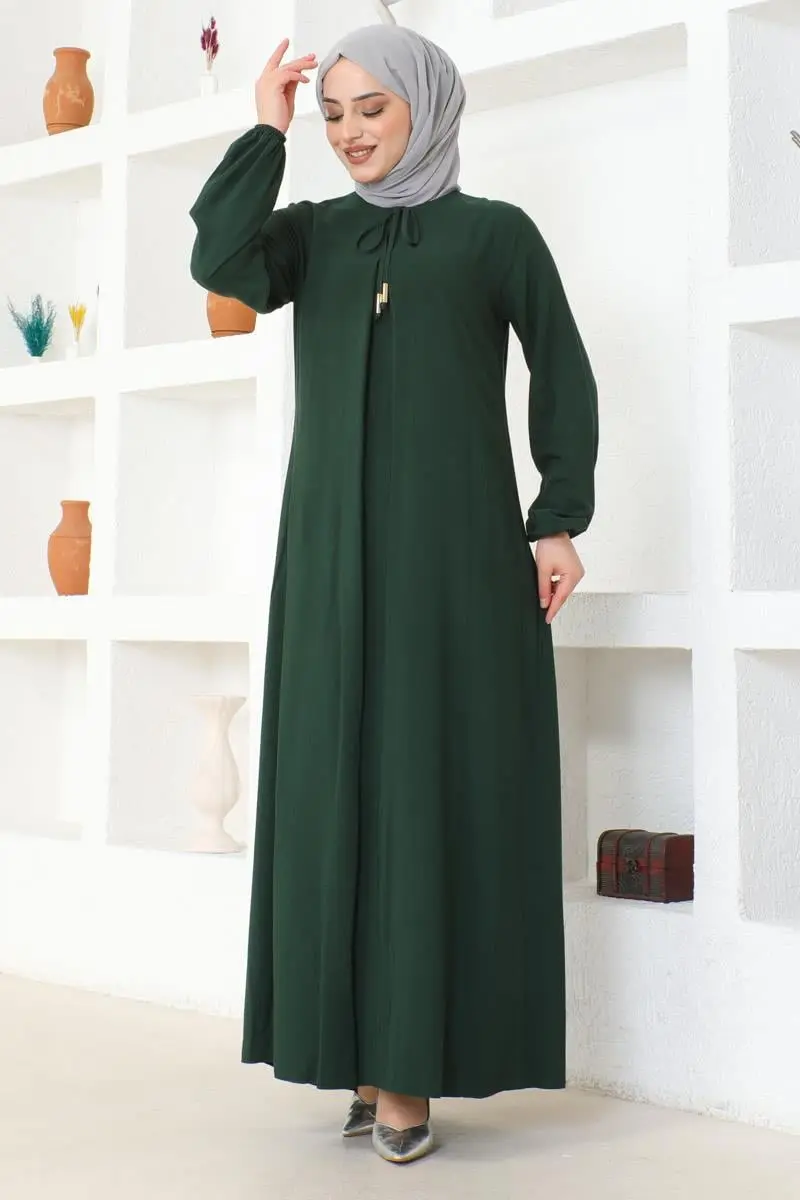 A Pile Viskon Elbise-detail