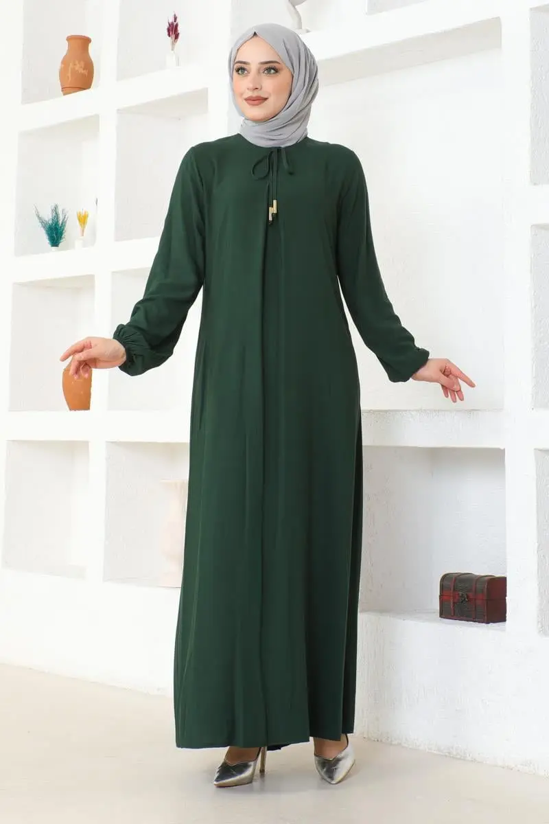 A Pile Viskon Elbise-detail