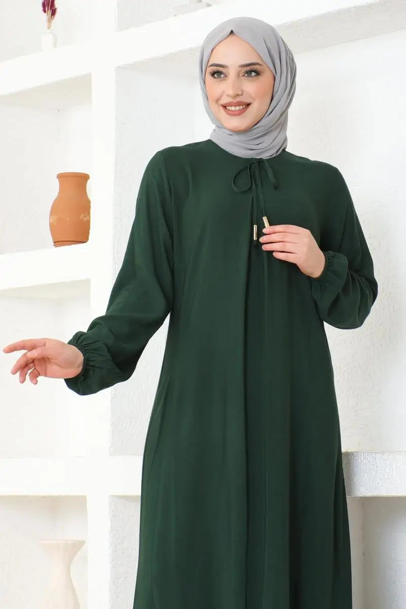 A Pile Viskon Elbise-detail