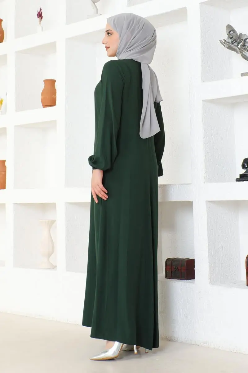 A Pile Viskon Elbise-detail