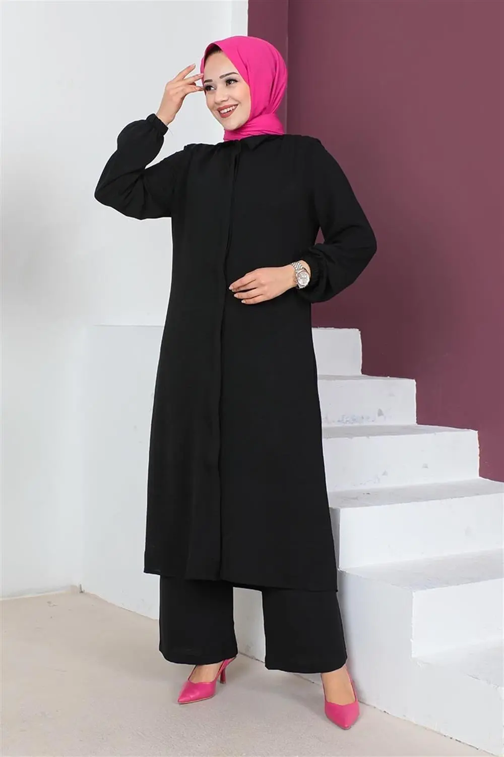 Aerobin Long Hijab Suit-detail