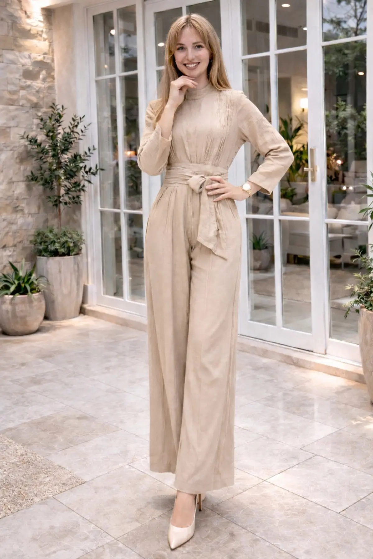 Afra Tencel Jumpsuit-detail