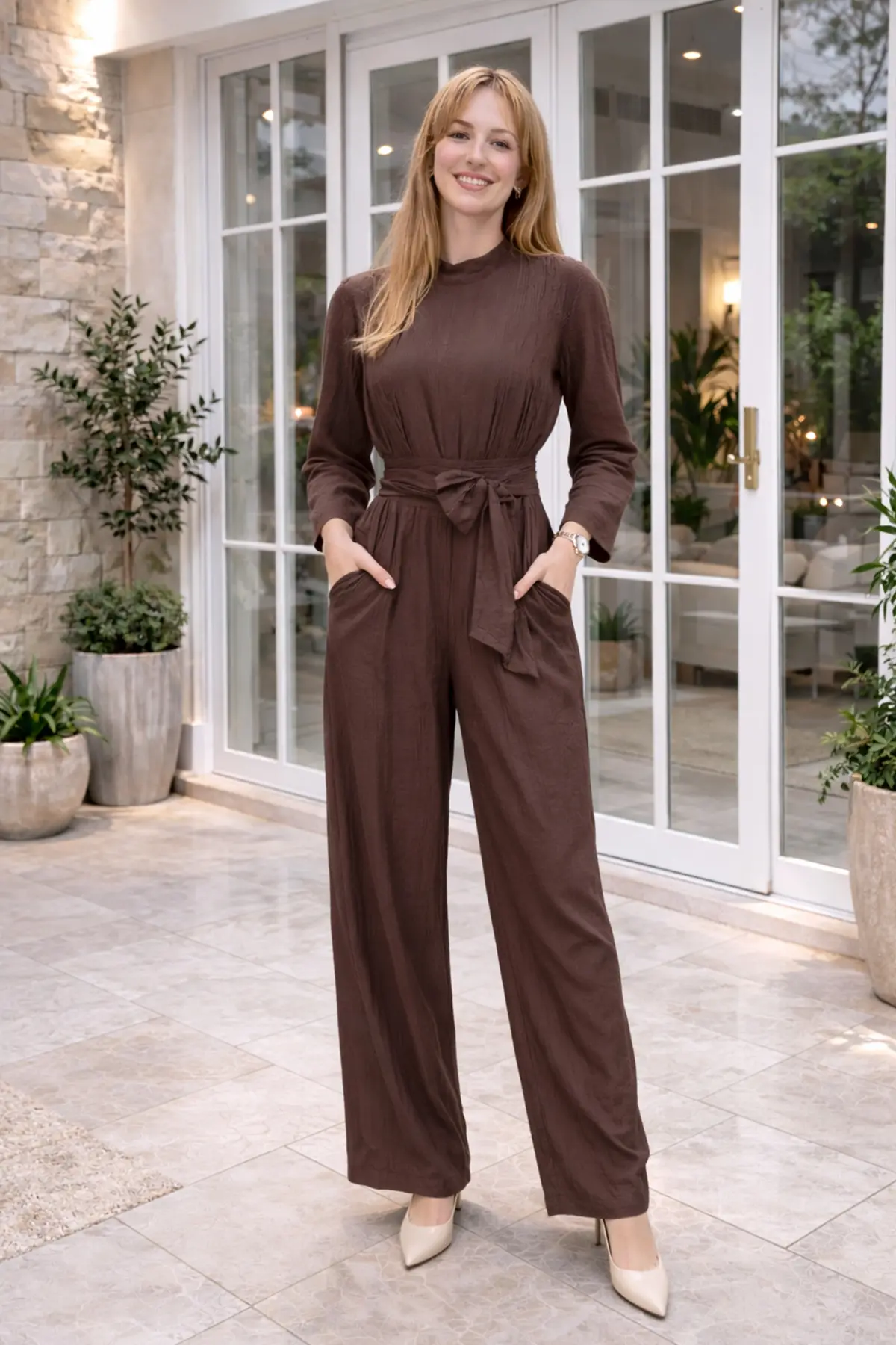 Afra Tencel Jumpsuit-detail