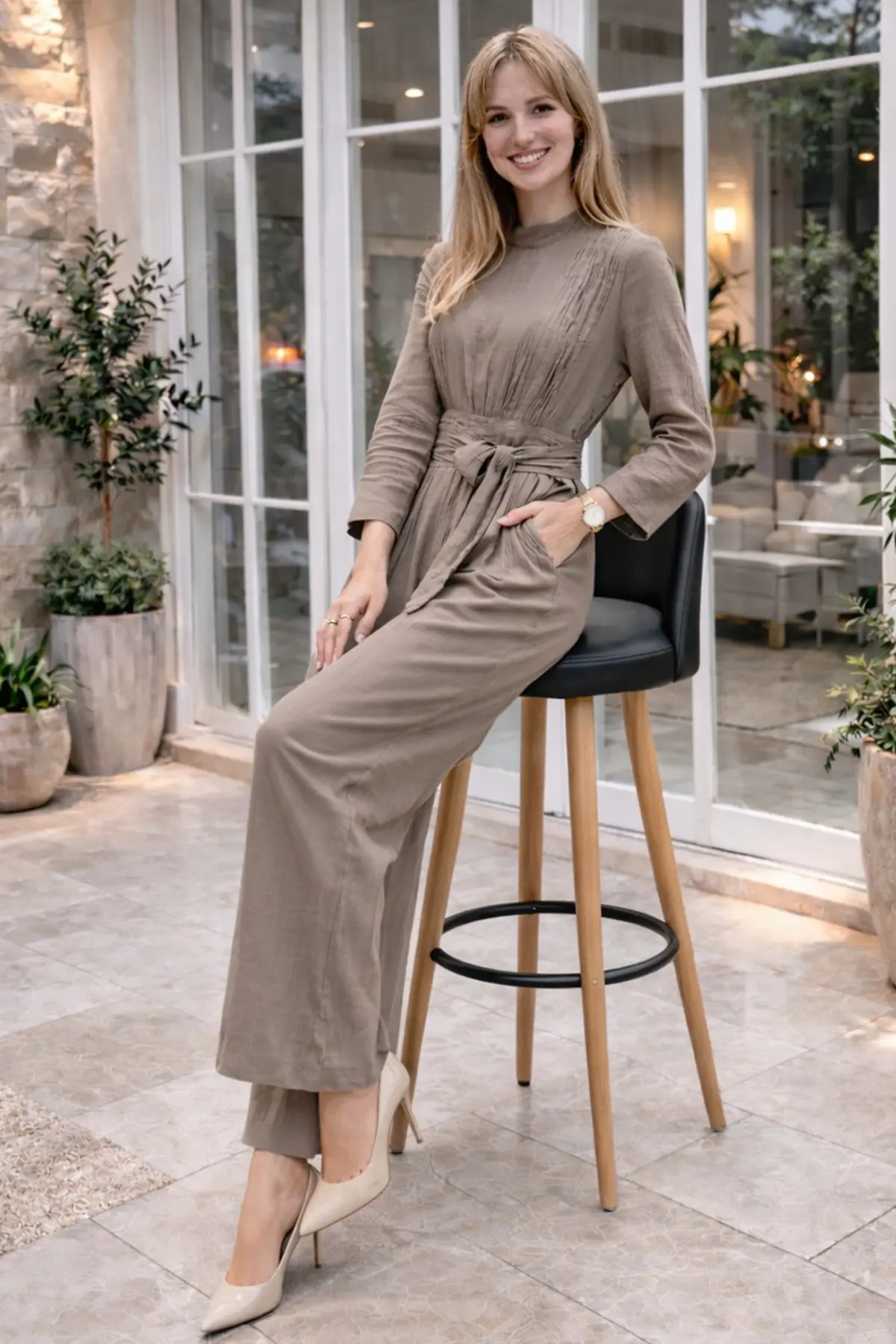 Afra Tencel Jumpsuit-detail