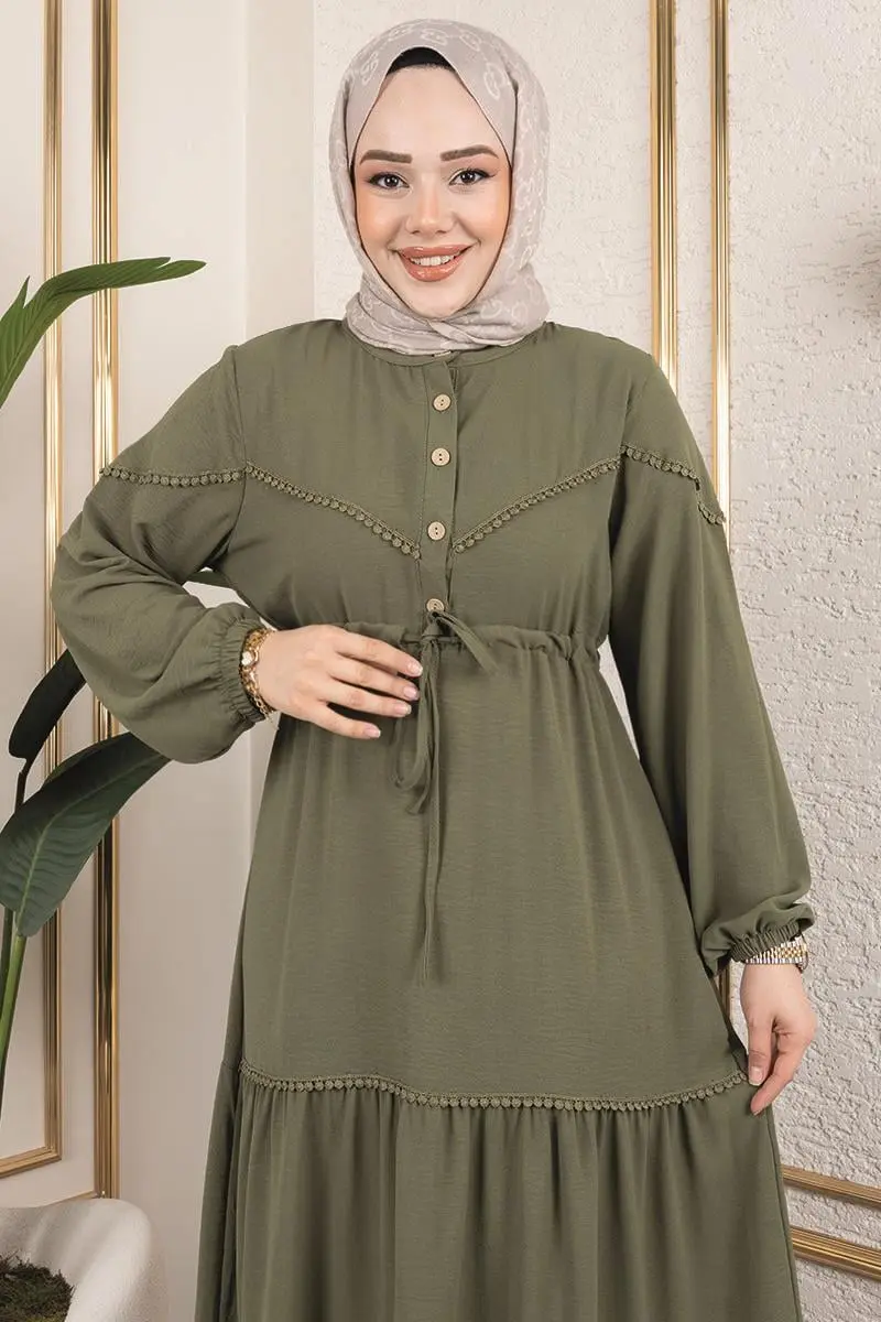 Alisa Aerobin Elbise Haki-detail