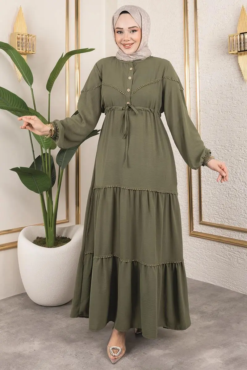 Alisa Aerobin Elbise Haki-detail