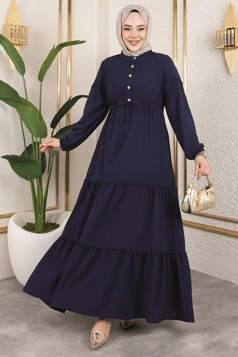 Alisa Aerobin Elbise Lacivert-detail