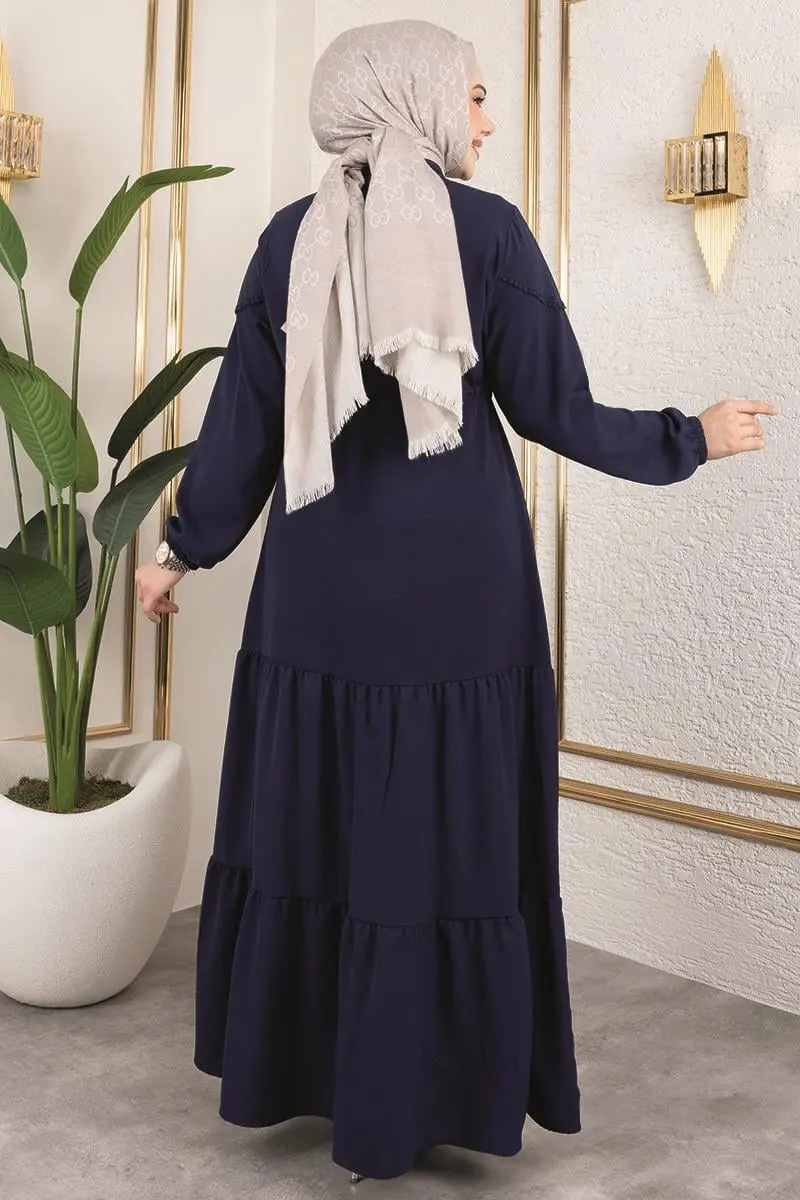 Alisa Aerobin Elbise Lacivert-detail