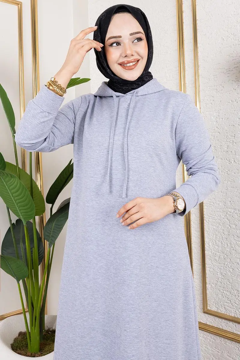 Arma Detaylı Spor Elbise Gri-detail