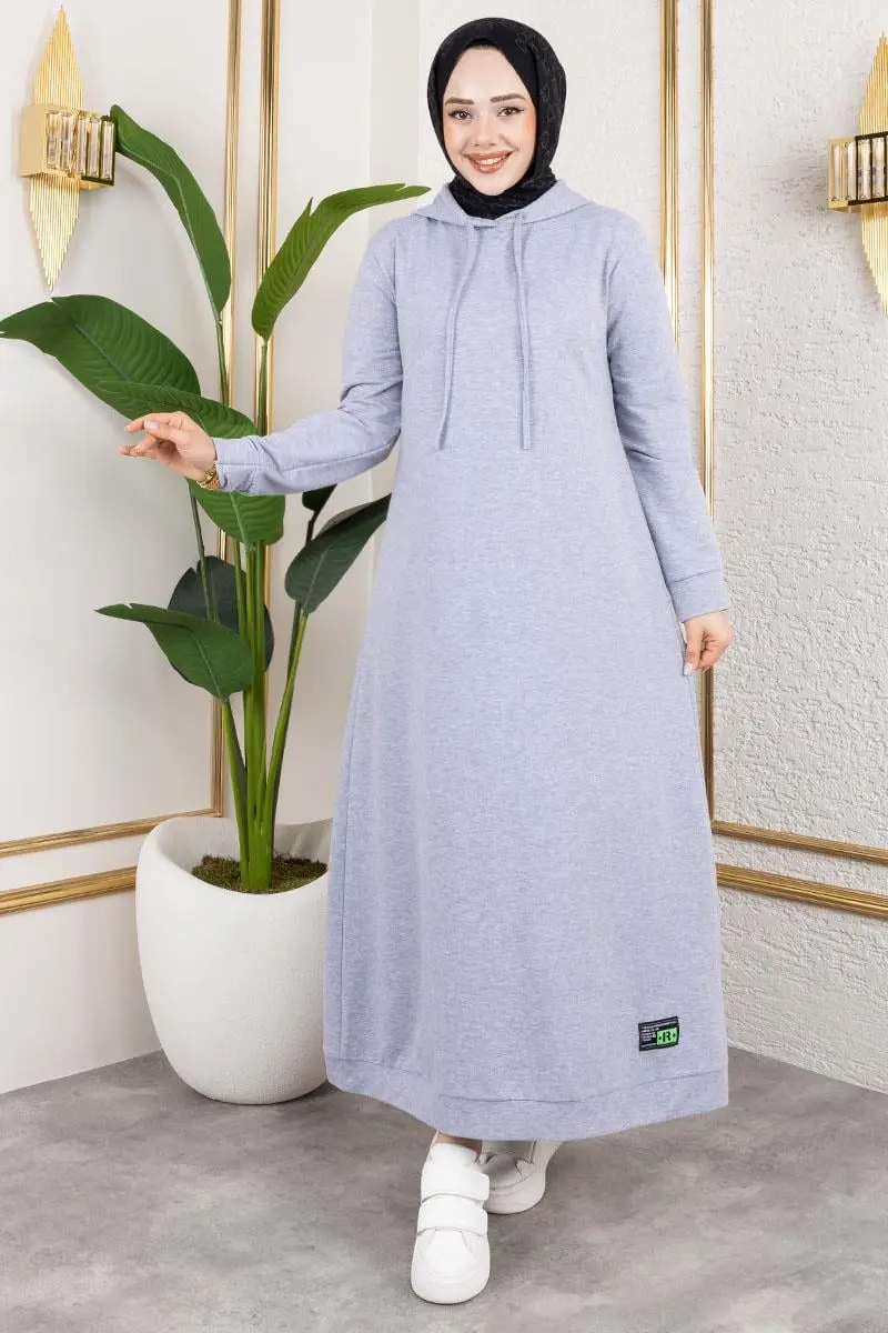 Arma Detaylı Spor Elbise Gri-detail