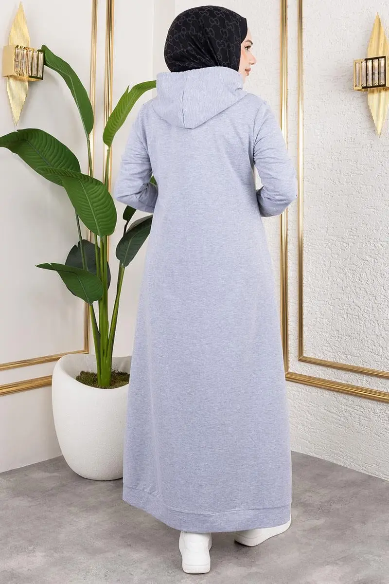 Arma Detaylı Spor Elbise Gri-detail