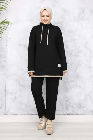 Collared Double Set With Coat Of Arms Detail