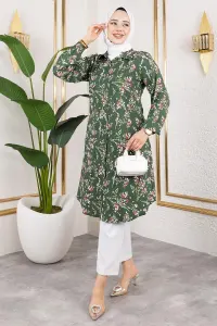 Asel Floral Viscose Tunic