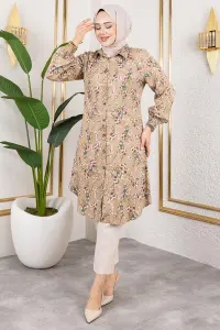 Asel Floral Viscose Tunic