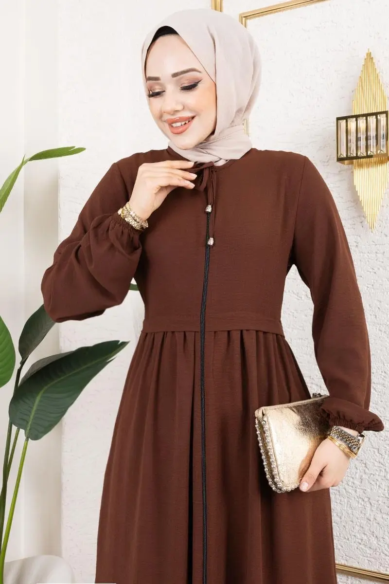 Lace-up Aerobin Abaya-detail