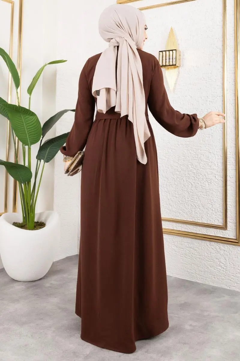 Lace-up Aerobin Abaya-detail