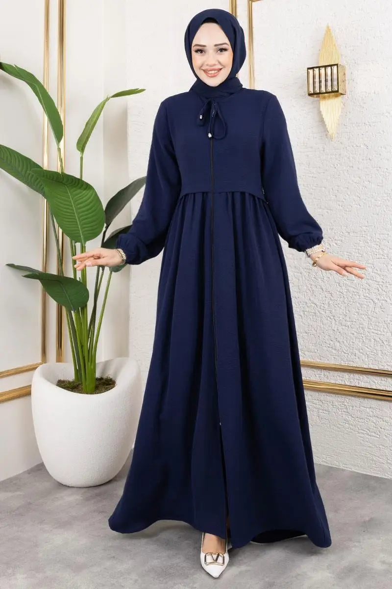 Lace-up Aerobin Abaya-detail