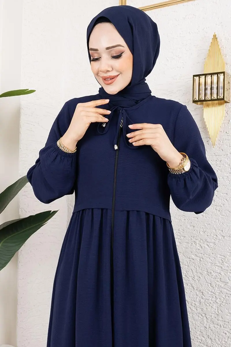 Lace-up Aerobin Abaya-detail