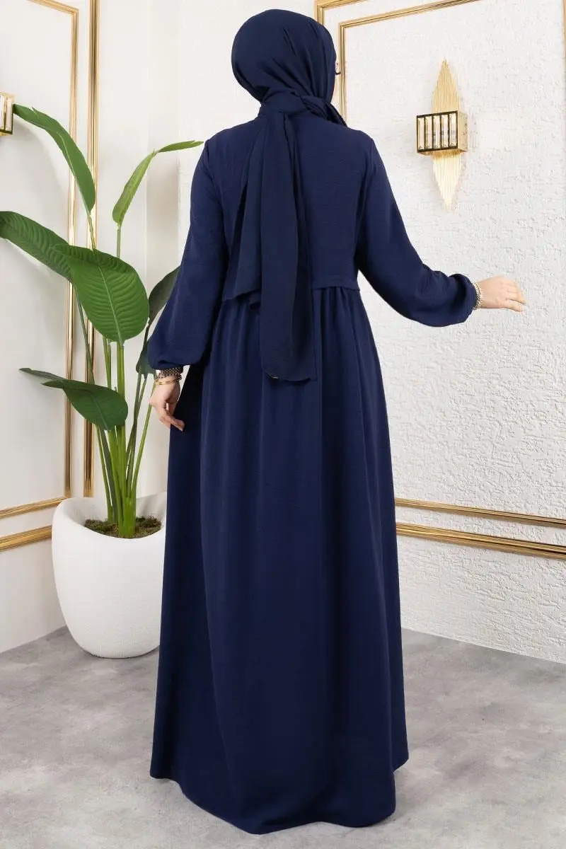 Lace-up Aerobin Abaya-detail