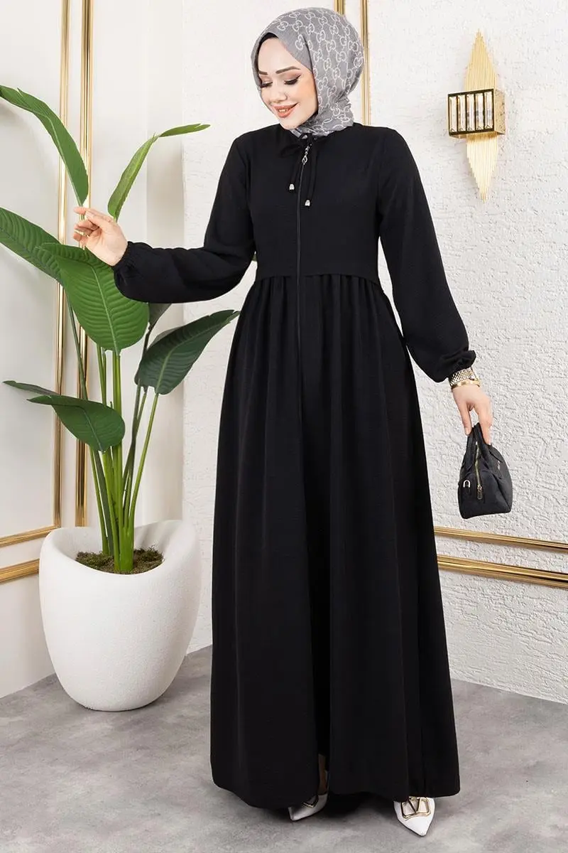 Lace-up Aerobin Abaya-detail