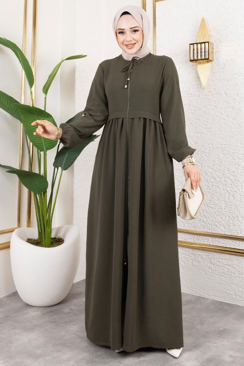 Lace-up Aerobin Abaya