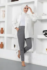 Bağcıklı Kadın Pantolon Kahverengi