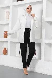 Bağcıklı Kadın Pantolon Kahverengi