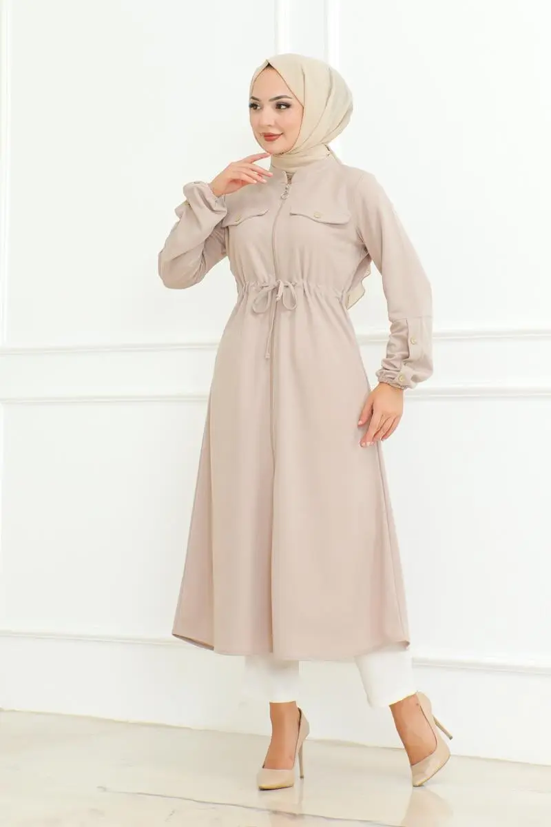 Bağcıklı Tesettür Kap Vizon-detail