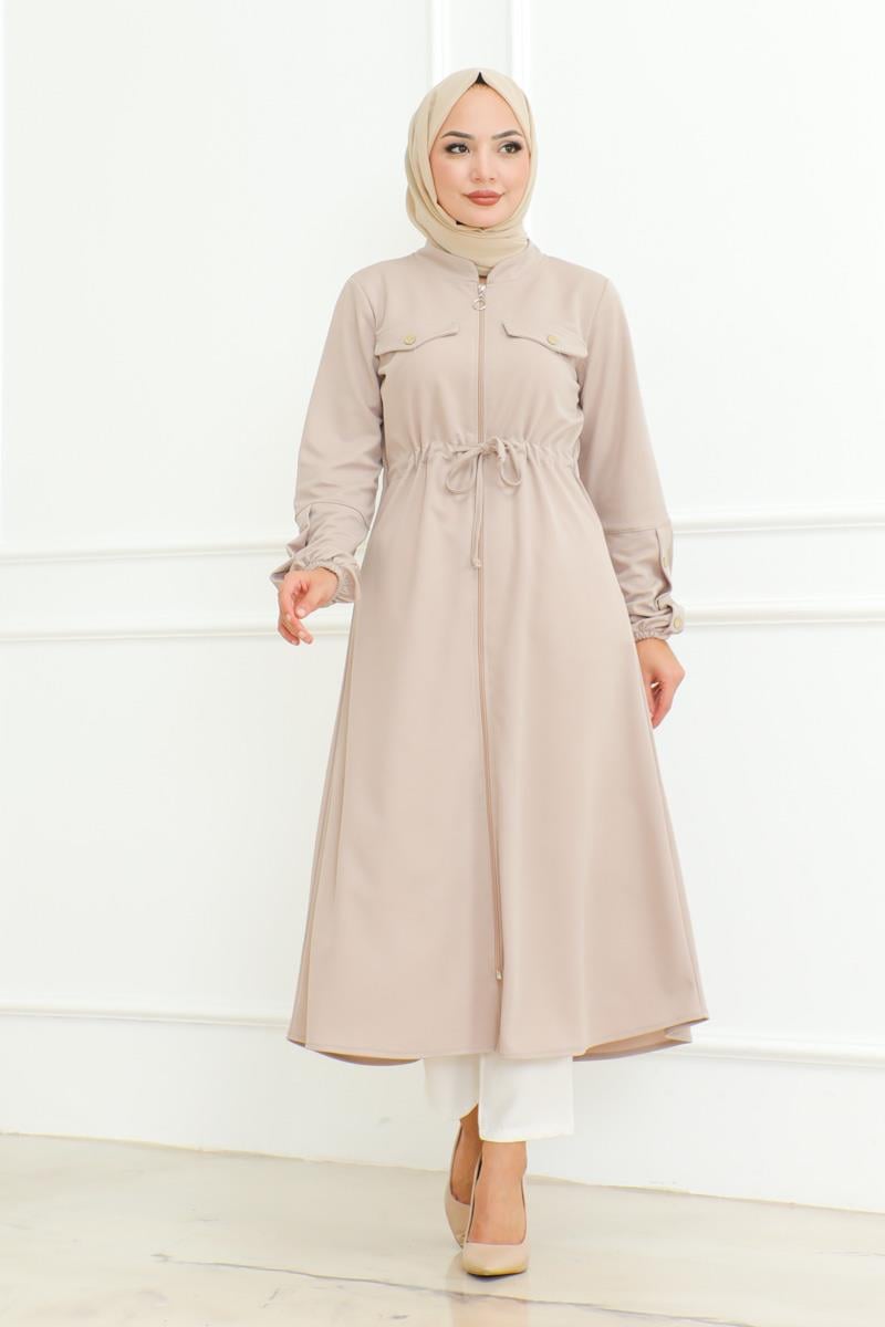 Bağcıklı Tesettür Kap Vizon