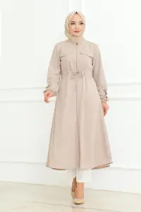 Bağcıklı Tesettür Kap Vizon